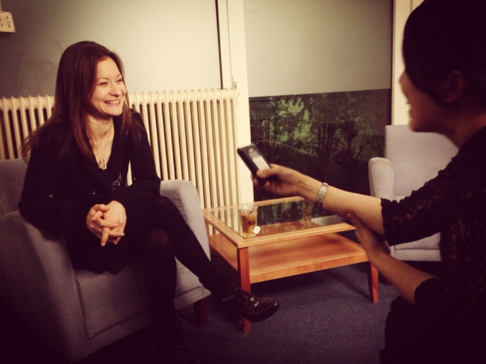 Rina Sitorus interviewing Arabella Steinbacher